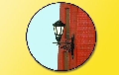 H0 Wandlaterne, LED warmweiß, Best.Nr V6074