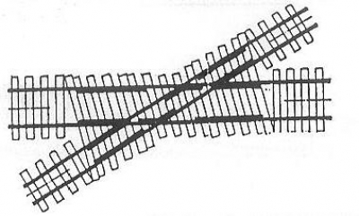 20859-70 - Zweispurkreuzung Bausatz HO/HOe 30°