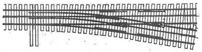 20899-70 - Zweispurweiche HO/HOe 9,5°