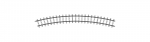 4240 000 - Gebogenes Gleis, R 376 mm, 30°